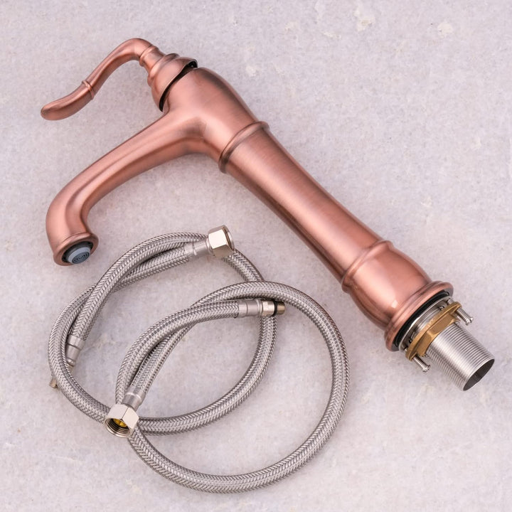 PaulGurkes Unterputz Duschsystem Set Kupfer Rote Bronze Regendusche, Ares & Kronos:Waschtischarmatur