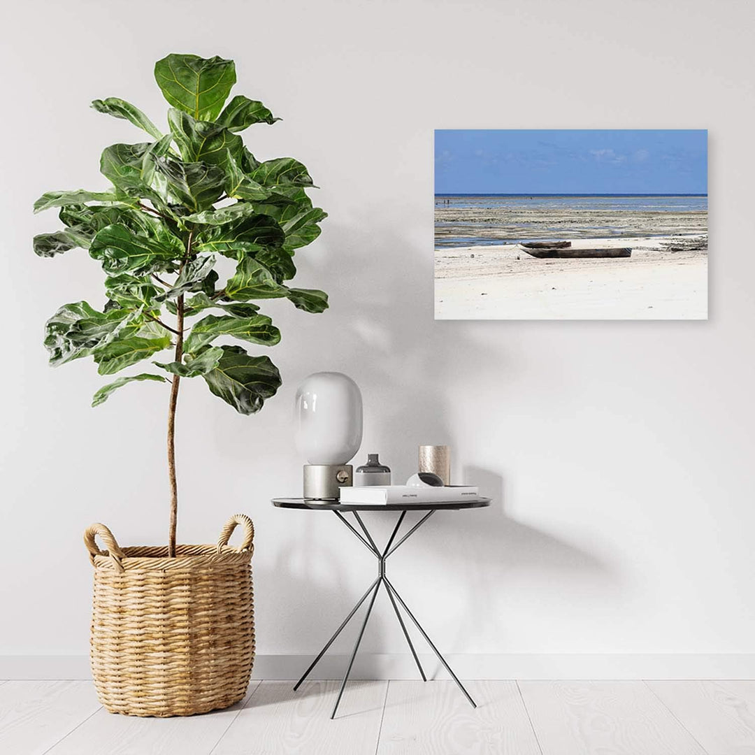 Wandbild XXL Landschaft Deko Kunst Bilder Strand See Blau 120x80 cm Deko paneel 120x80 cm Blau_E, De