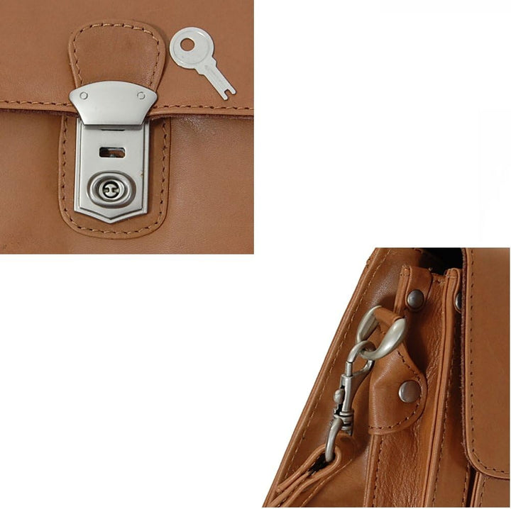 GoBago Branco Business Herren Handgelenktasche Herrentasche Tasche sehr hochwertig Natur, Natur