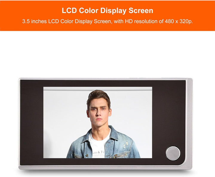 3,5 Zoll LCD Digital Türspion, 720P HD Elektronische Cat Eye Kamera, 120 Grad Sichtwinkel Digital LC