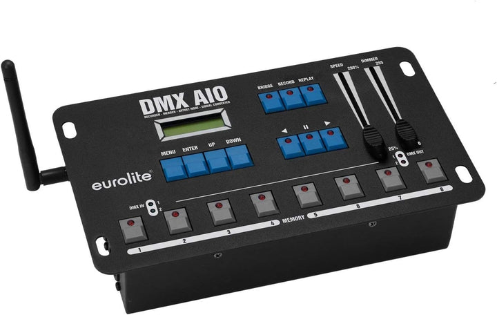 EUROLITE DMX AIO Recorder, Merger, Artnet Node, Signalwandler | DMX-Recorder für 2 Universen