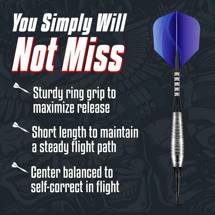 Shot! Darts Zen Budo 80% Tungsten Pro Throwing Darts Soft Tip Set, Professional – Made in New Zealan