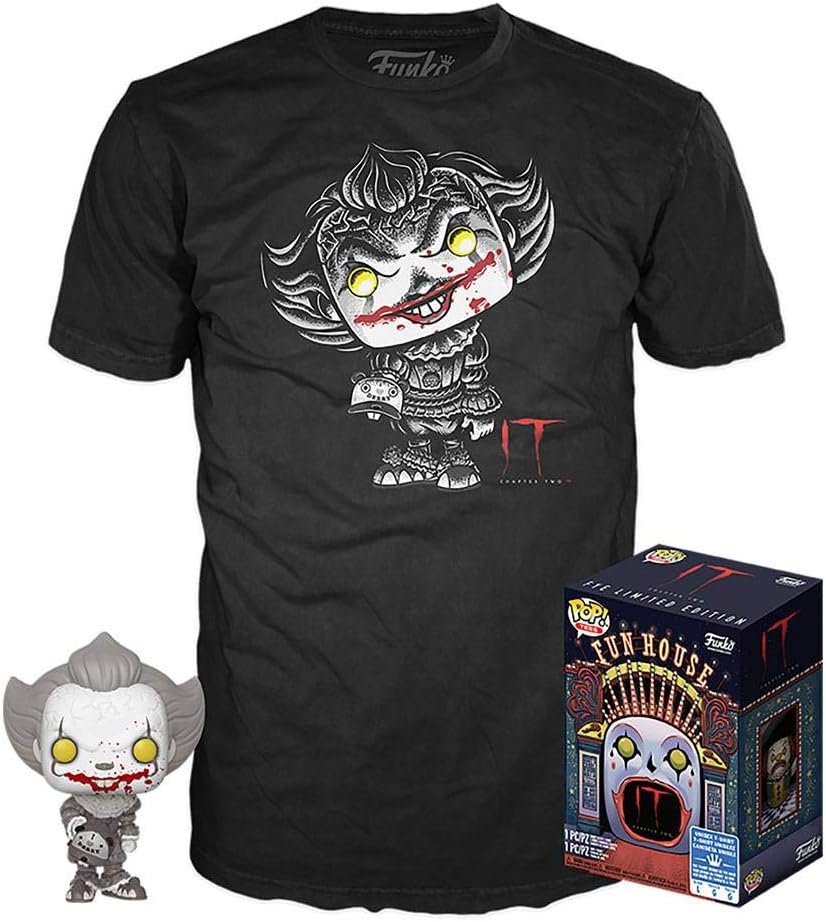 FUNKO Unisex Kinder POP Stephen Kings Es Pennywise Figur & T-Shirt Set (Size M), Multicoloured