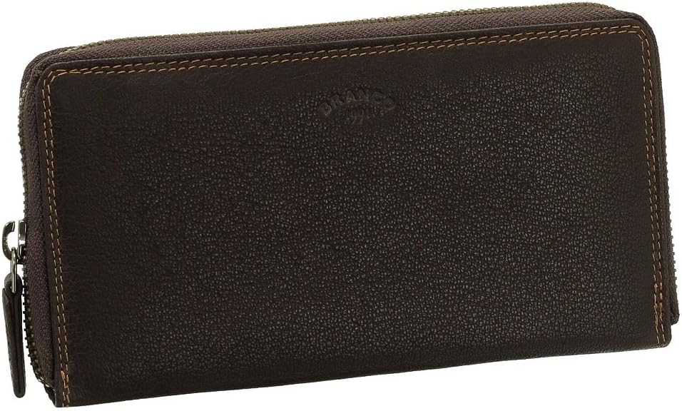 Luxus Leder Damen Geldbörse Portemonnaie Geldbeutel Langbörse XXL Farbe Braun, Braun