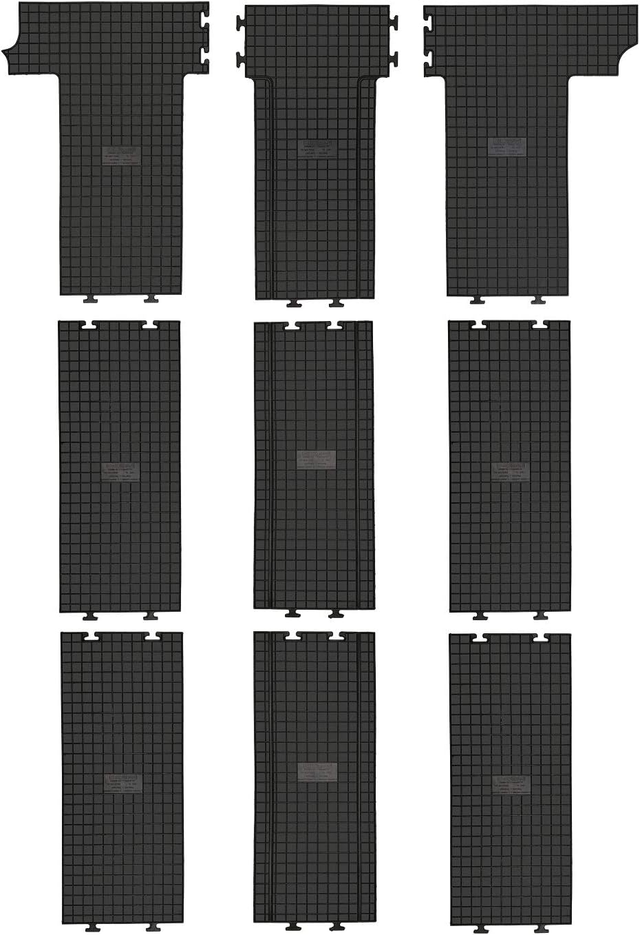 Gummi Fussmatten passend für VW T5/T6 Multivan 2./3. Sitzreihe ab 2003/ab 2015 AZUGA AZ10092580 Gumm