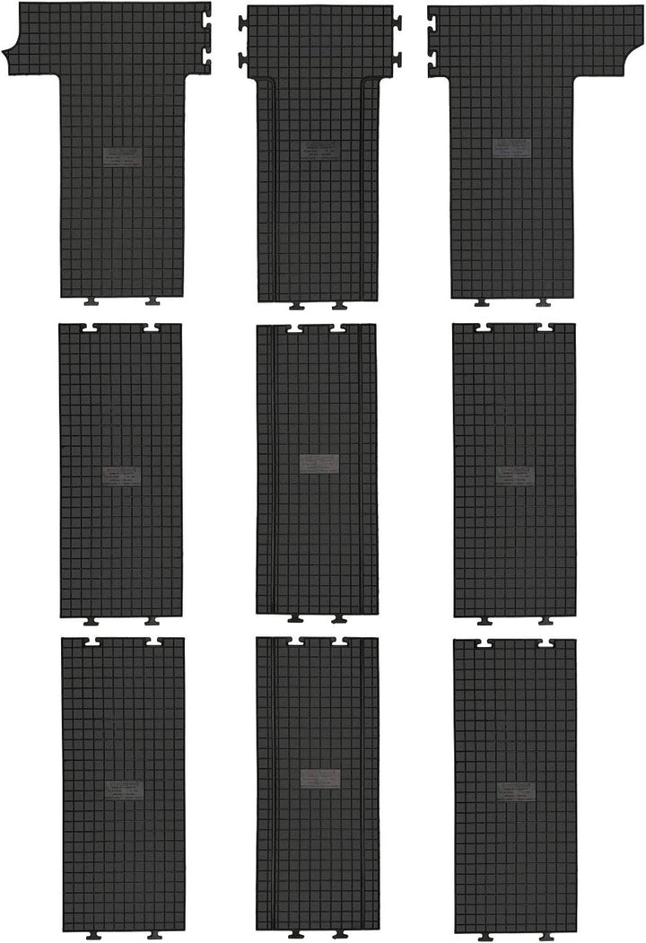 Gummi Fussmatten passend für VW T5/T6 Multivan 2./3. Sitzreihe ab 2003/ab 2015 AZUGA AZ10092580 Gumm