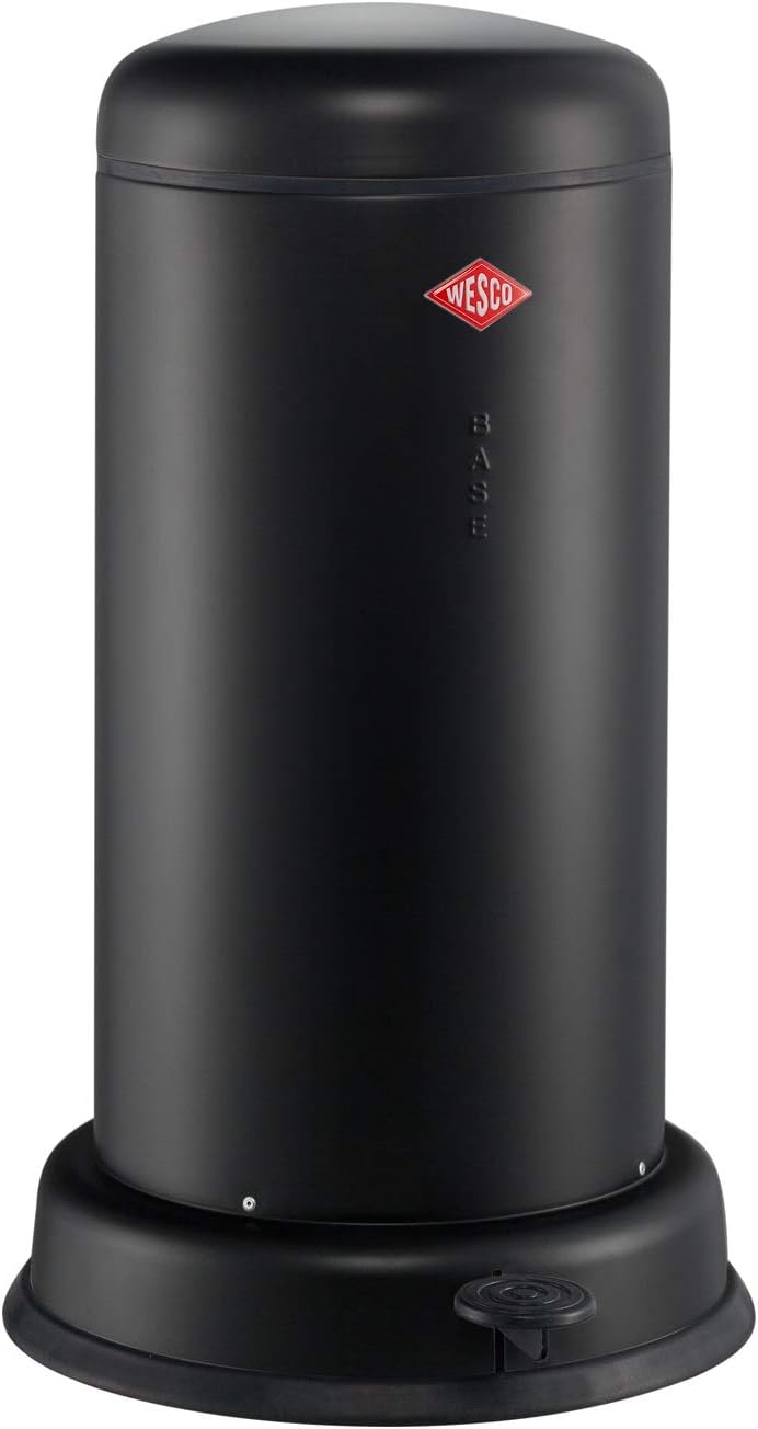 Wesco 134 531-73 Baseboy Abfallsammler m.Dämpfer, Rostfreier Stahl, 20 liters, H: 63,5cm x Ø36,2cm S
