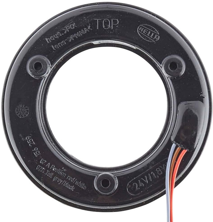 HELLA - Heckleuchte - LED - 24V - Anbau/Einbau - Lichtscheibenfarbe: glasklar - Kabel: 300mm - Steck