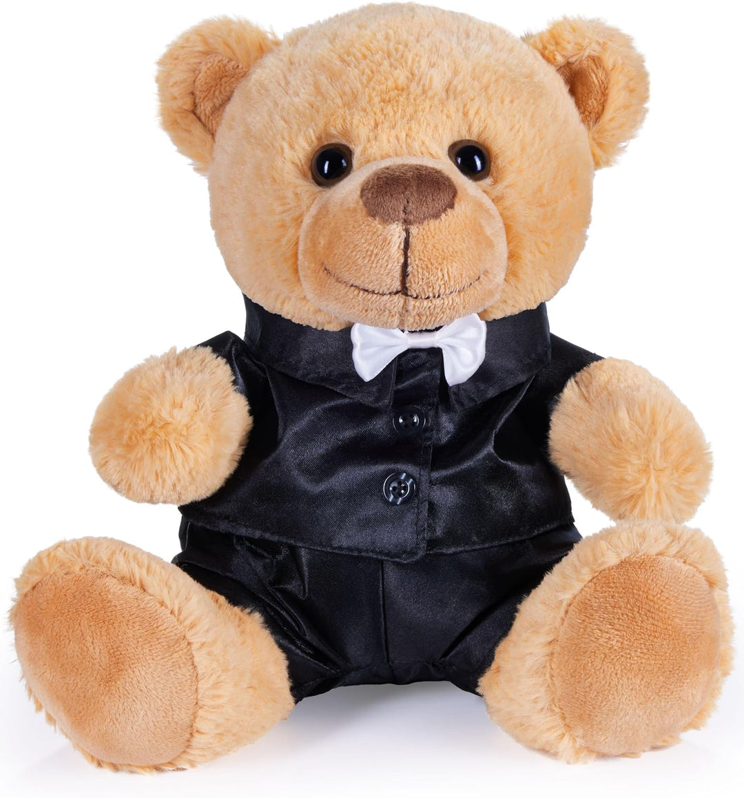 BRUBAKER Teddybär Bräutigampaar - 25 cm Teddy Set im Anzug - Geschenk für Hochzeit und Verlobung - H