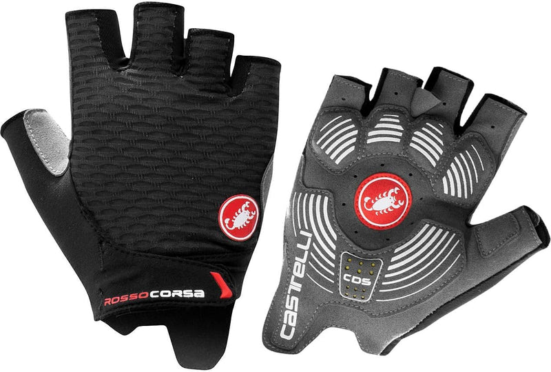 CASTELLI Damen Rosso Corsa 2 W Glove XS Schwarz-Weiss, XS Schwarz-Weiss