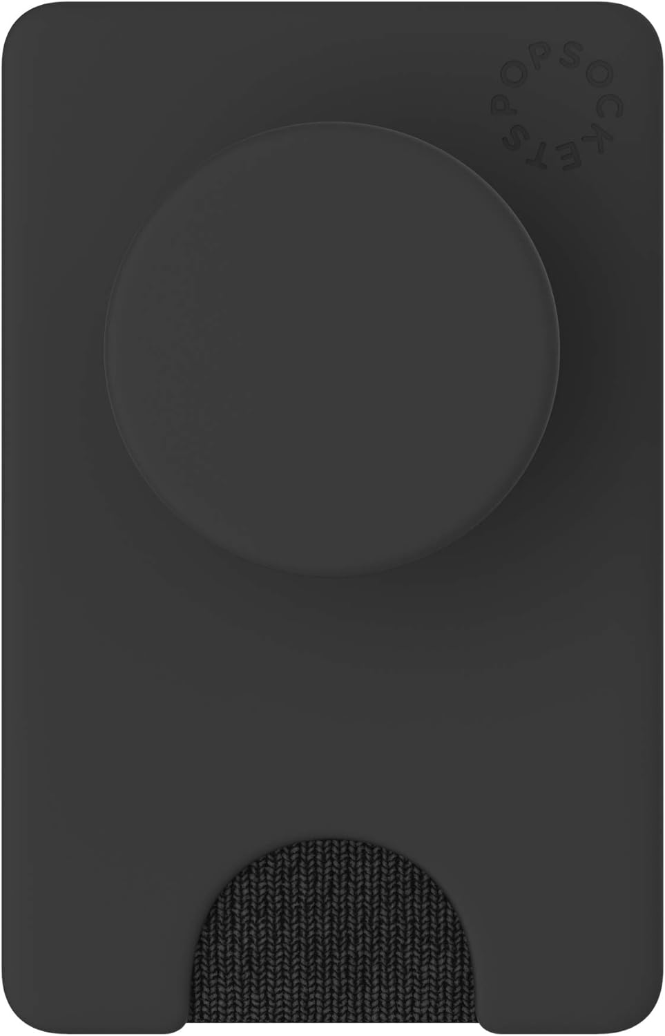 PopSockets PopWallet+ mit Integriertem Austauschbarem PopTop - Black, Black