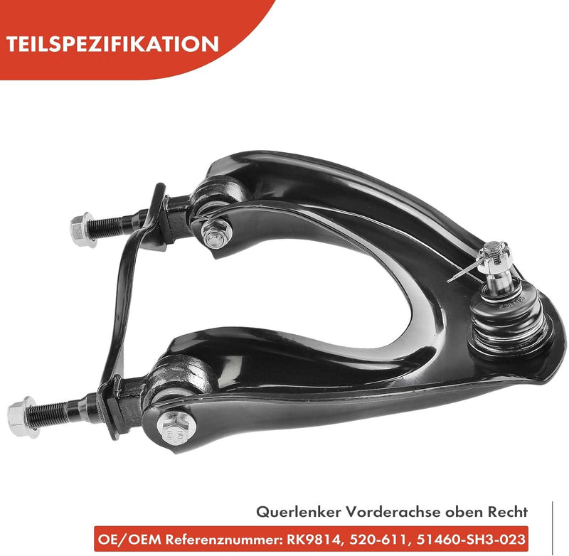 Frankberg Querlenker Vorne Links Kompatibel mit Civic II Shuttle EE 1.6L 1988-1995 Civic IV EC ED EE