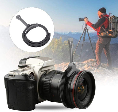 Topiky Einstellbarer Zoom Follow Focus Fokussiergriff mit Zahnriemenring für 46mm-110mm-Objektive(Gr