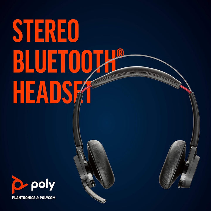 Poly - Voyager Focus UC (Plantronics) - Bluetooth Dual-Ear (Stereo) Headset mit Bügelmikrofon - USB-