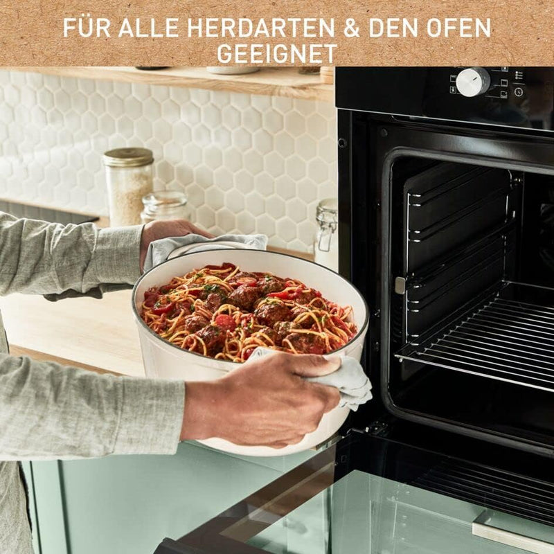 Tefal E25906 LOV Ovaler Bräter 34 cm | wiedergewonnenes Gusseisen | optimale Wärmespeicherung | für