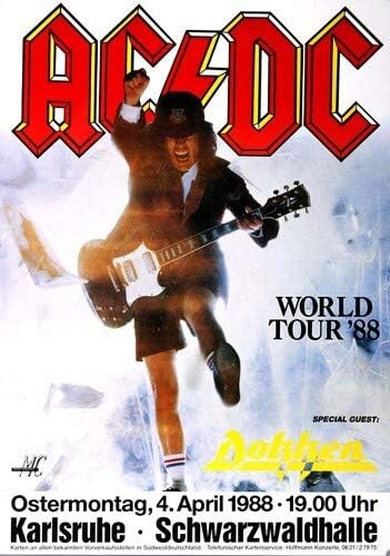 AC/DC - Heatseeker, Karlsruhe 1988 » Konzertplakat/Premium Poster | Live Konzert Veranstaltung | DIN