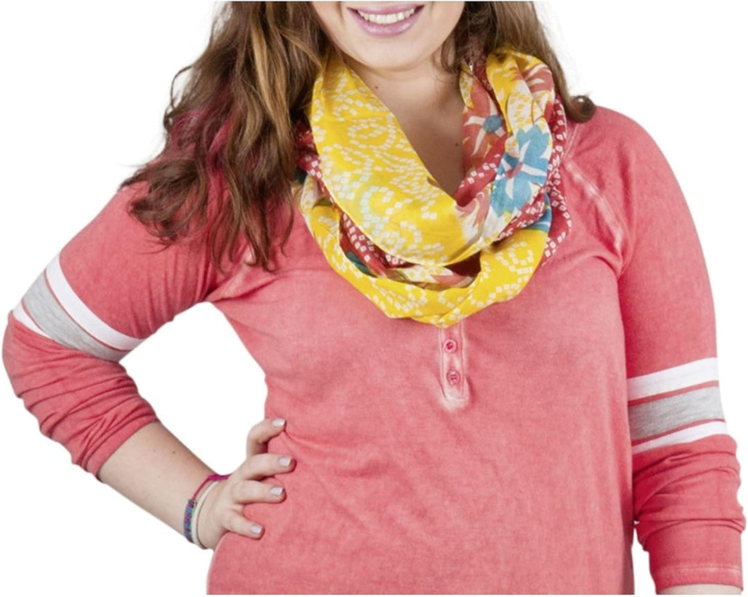 Sunsa Damen 3 Set Loop Schals. 100% Baumwolle Schlauchschals für Frühlings/Sommer. Dünne Loopschals