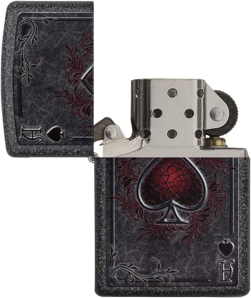 Zippo ACE Benzinfeuerzeug, Messing, Edelstahloptik, 1 x 6 x 6 cm