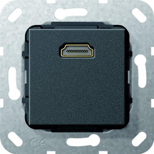 Gira HDMI Gender Changer Einsatz Schwarz matt 566910