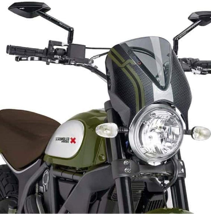 Puig Retrovision 7652W Icon/Classic/Full Throttle 15', Ducati Scrambler Sixty2 16'-19' Transparent,