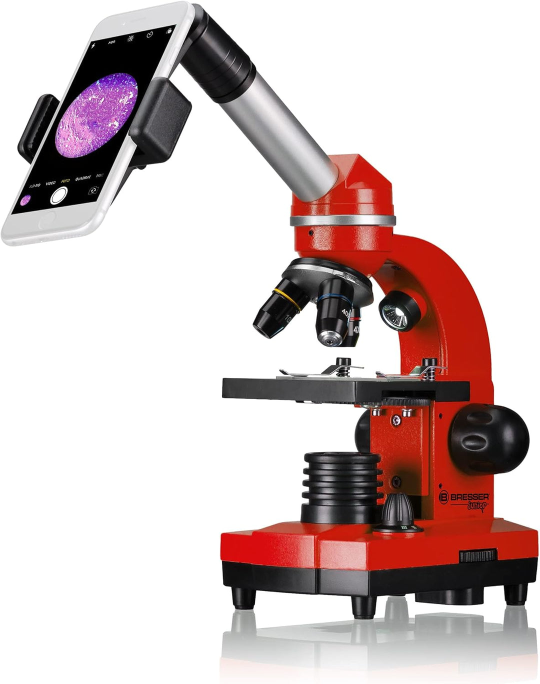 Bresser Junior Schülermikroskop BIOLUX SEL mit Smartphonehalter & Junior Experimentier-Set zum Einst