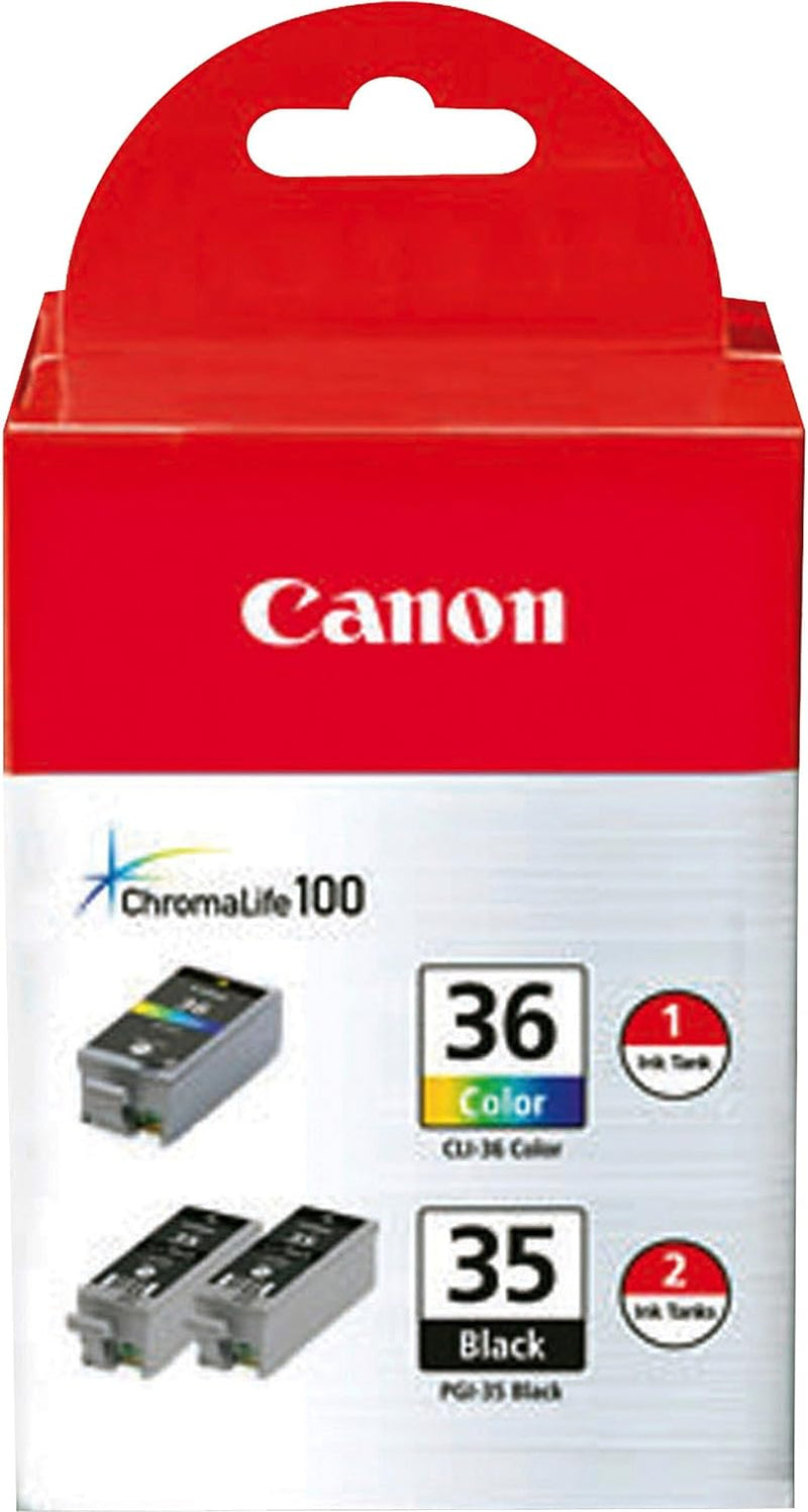 Canon PGI-35 Black Twin & CLI-36 Colour Ink Cartridge Bundle Pack