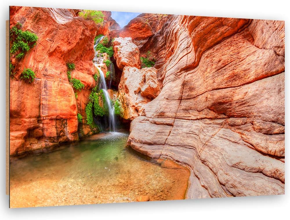 Wanddeko Natur Kunst modern Bilder Felsen Orange 100x70 cm