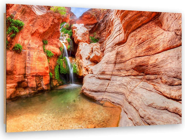 Wanddeko Natur Kunst modern Bilder Felsen Orange 100x70 cm