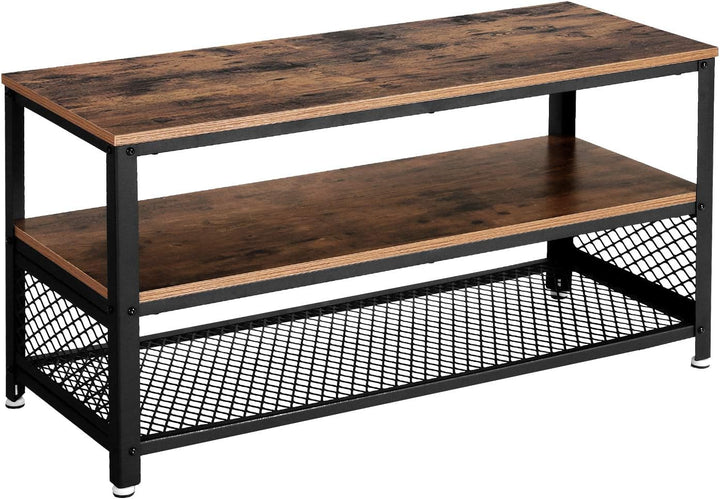 VASAGLE Fernsehtisch für Fernseher bis zu 43 Zoll, TV-Schrank im Industrie-Design, Konsole, Lowboard