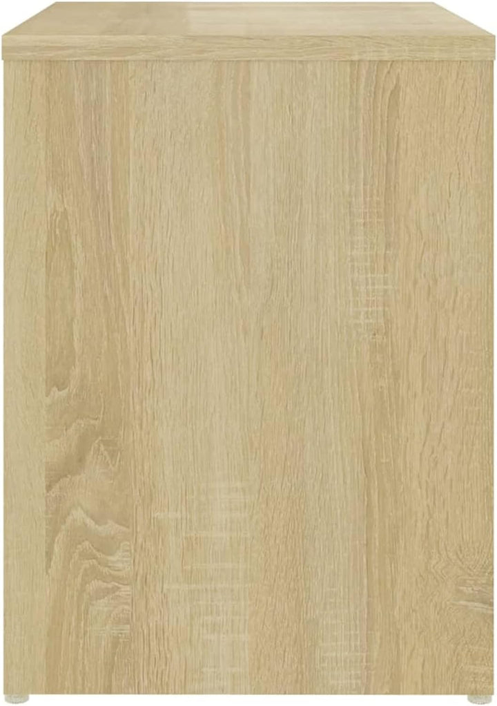 Susany Nachttisch mit Ablagen, Nachtschrank Nachtkommode Beistelltisch Spanplatte Sonoma-Eiche 40x30