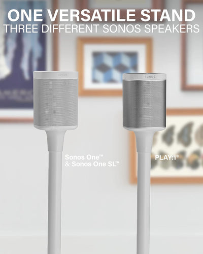 Sanus Kabelloser Lautsprecherständer für Sonos One, One SL und Play:1 – einfache 15-Minuten-Montage,