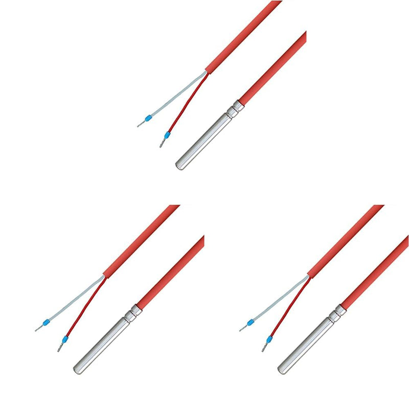 iOVEO 036HS02202 - PT1000 Kabelfühler/Temperaturfühler/Solarfühler/Temperatursensor mit Silikon-Leit