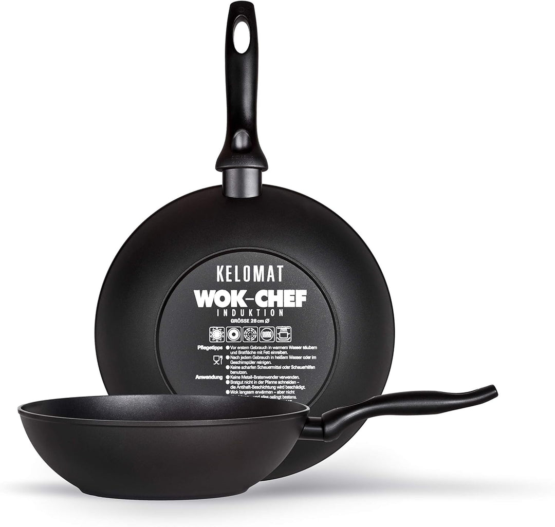 Kelomat, 3429-337, WOK-CHEF, Antihaft Spezial, Induktion, 28 cm Durchmesser, Antihaftbeschichtung, S