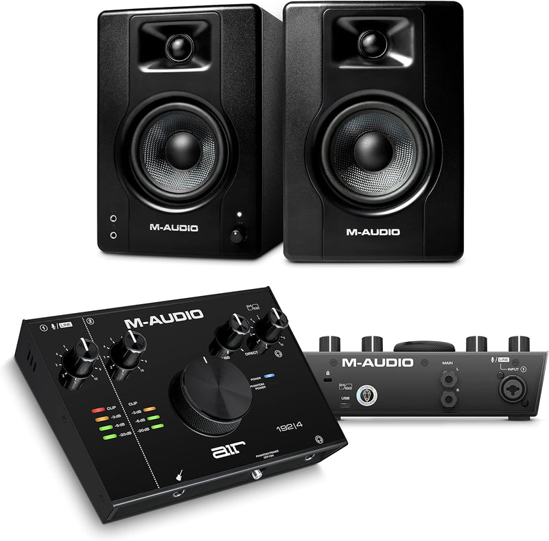 M-Audio BX4 und AIR 192 4-4.5" Studio-Monitore 120w und USB Audio Interface für Recordind und Multim