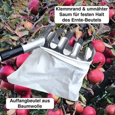 FenWi Apfelpflücker, Obstpflücker zur Obsternte als Zubehör und Anbaugerät Teleskop-Sets und Alu-Tel