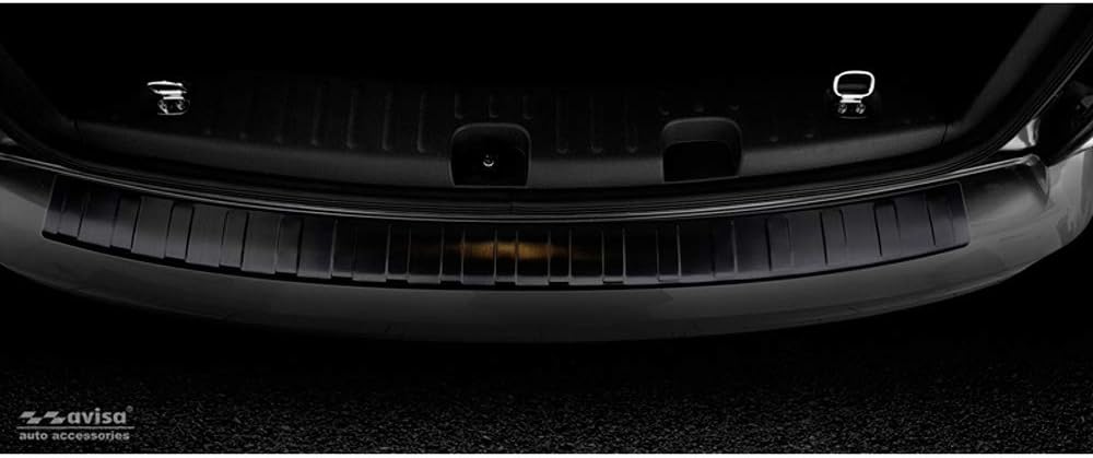 Avisa Schwarz Edelstahl Heckstossstangenschutz kompatibel mit Volkswagen Caddy 2004-2015 & FL 2015-2
