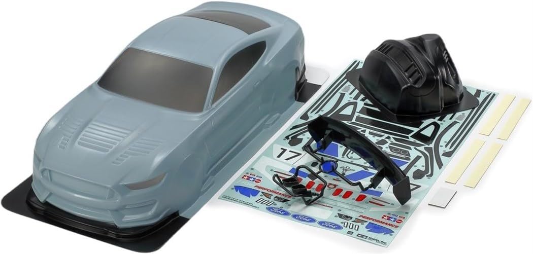 Tamiya 47485 Karosserie-Satz Ford Mustang lackiert Corsagr. -Zubehör für ferngesteuertes Auto, Ersat