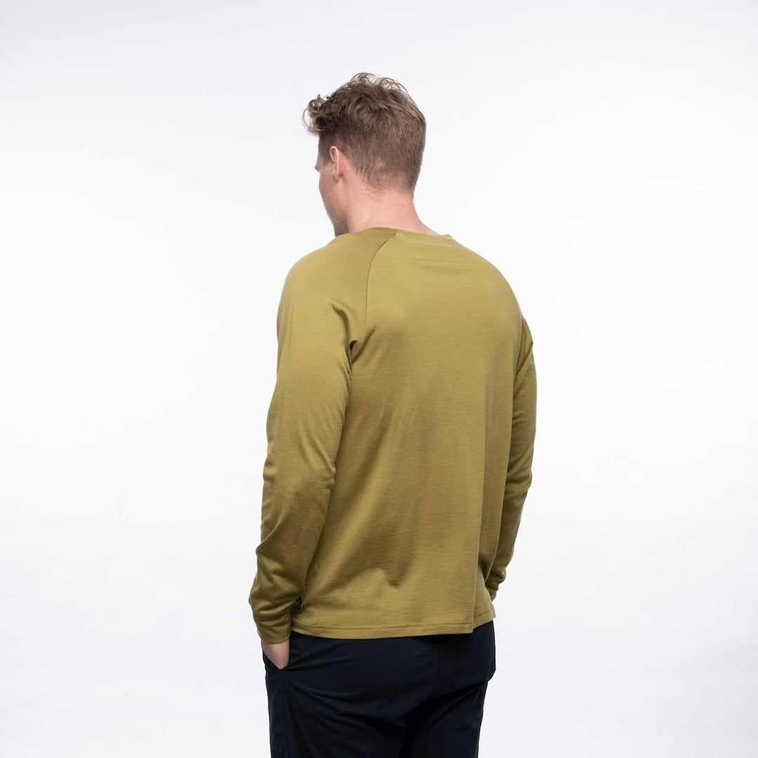 Bergans Lysebu Henley Wool Langarmshirt Herren oliv