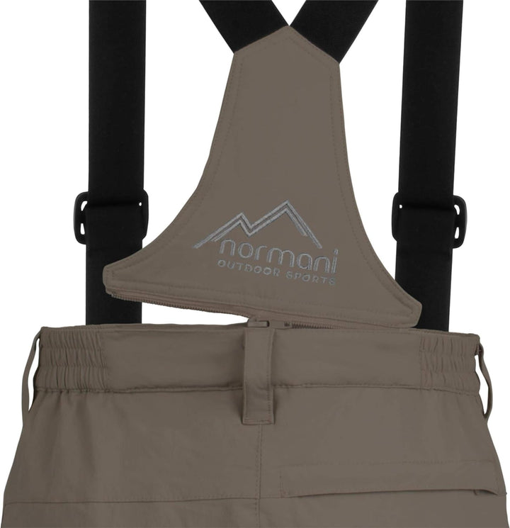 normani Outdoor Sports Herren Winter Softshellhose gefüttert mit abnehmbaren Hosenträgern und 4-Wege