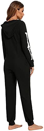 thematys Skelett Horror Jumpsuit Onesie mit Kapuze | Erwachsene | Halloween | Mottowoche | Karneval