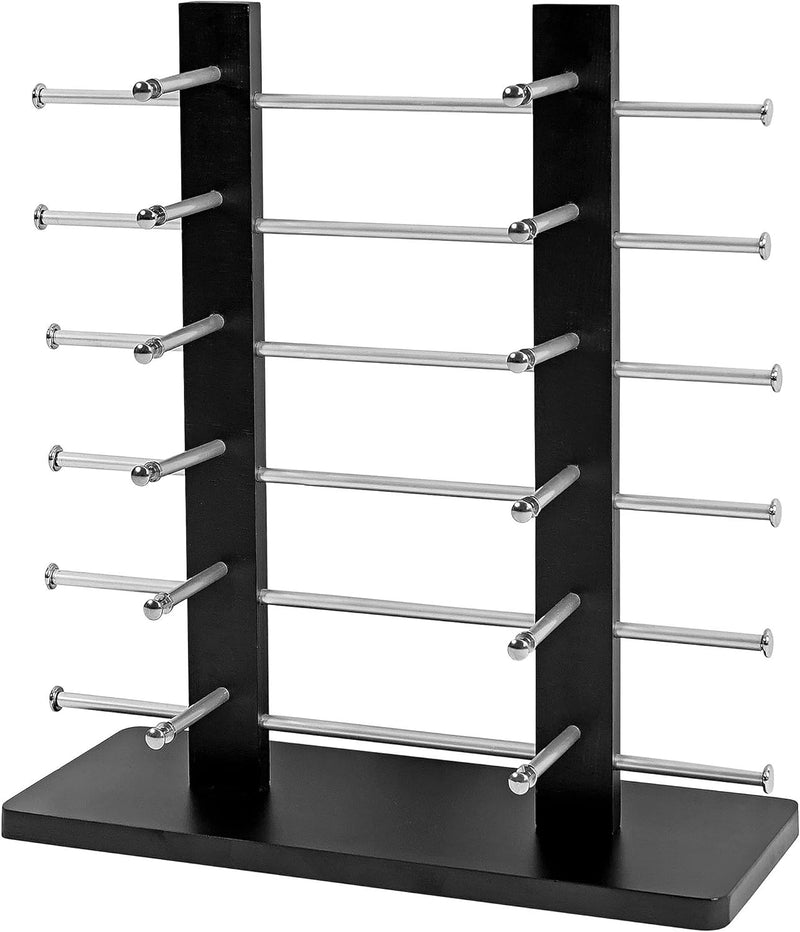 Brillenständer Vendee-AM, Brillenhalter Brillendisplay für 12 Brillen, 42x39cm - schwarz