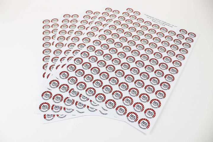 560 Prüfplaketten 20mmØ DGUV V3 "Nächster Prüftermin" 2024-2029, selbstklebend, Prüfaufkleber, E-Che