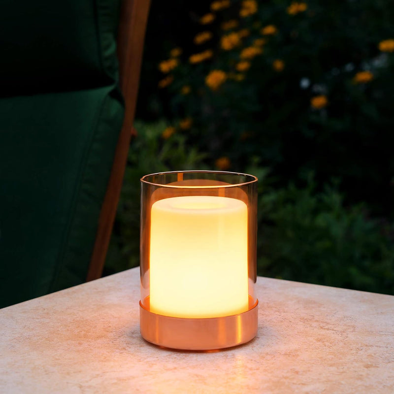 Navaris 2x LED Solar Gartenkerze - Kerzenschein Flackereffekt - Outdoor LED Kerzen Laterne - Garten