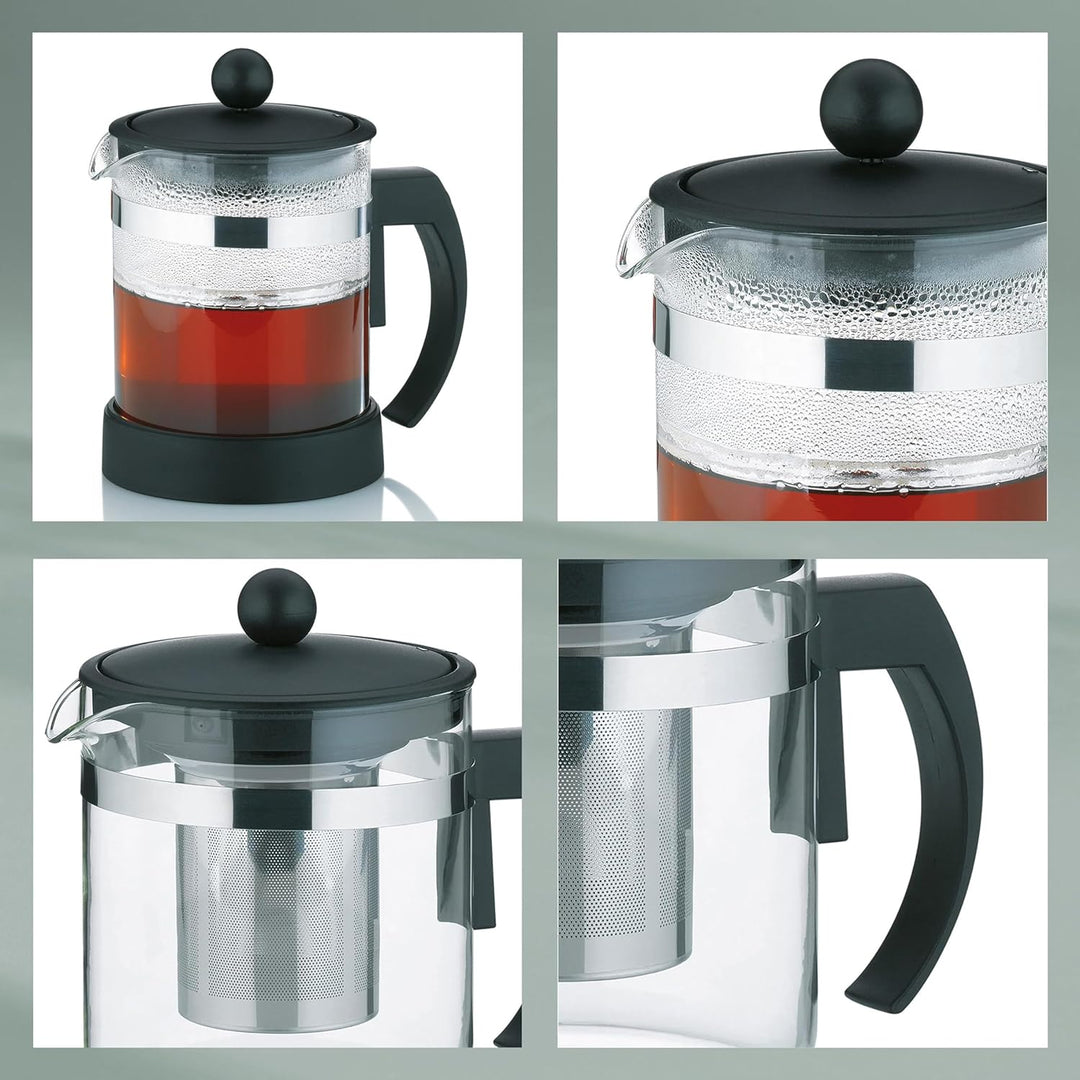 Kela 11457 Teekanne aus Glas mit Edelstahl-Siebeinsatz, 0.7 l, Auron 0,7 L Auron, 0,7 L Auron