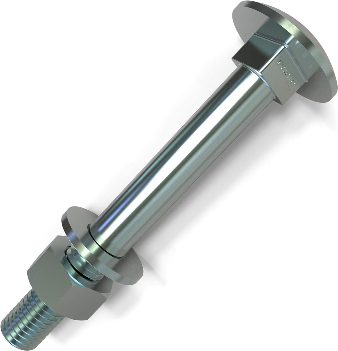 20 Stück Schlossschrauben M12 x 160 Flachrundkopfschrauben + Muttern und U-Scheiben Länge 30-160mm A