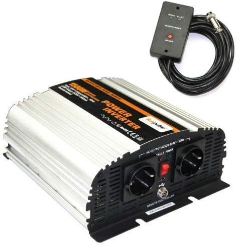 Spannungswandler NS 24V 1500 Watt Inverter Wechselrichter incl. 4,5 m Fernbedienung