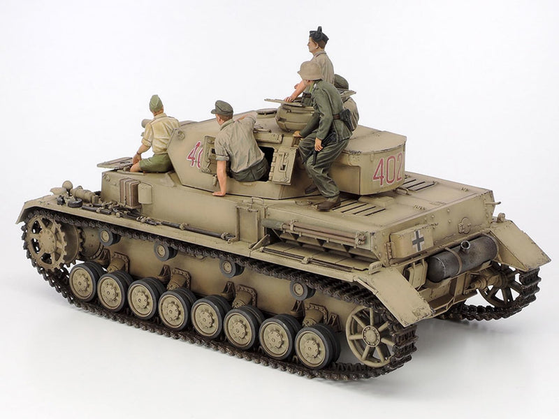 TAMIYA 25208 1:35 Dt. PzKpfw.IV AUSF.F m. Krad DAK - Modellbau, Plastik Bausatz, Hobby, Basteln, Kle