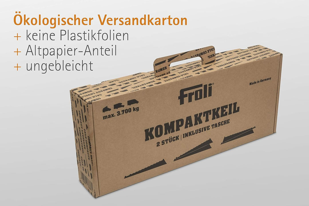 Froli Auffahrkeil für Wohnmobil, Wohnwagen, Reisemobil und Camper, Ausgleichskeile Set, 2x Kompaktke