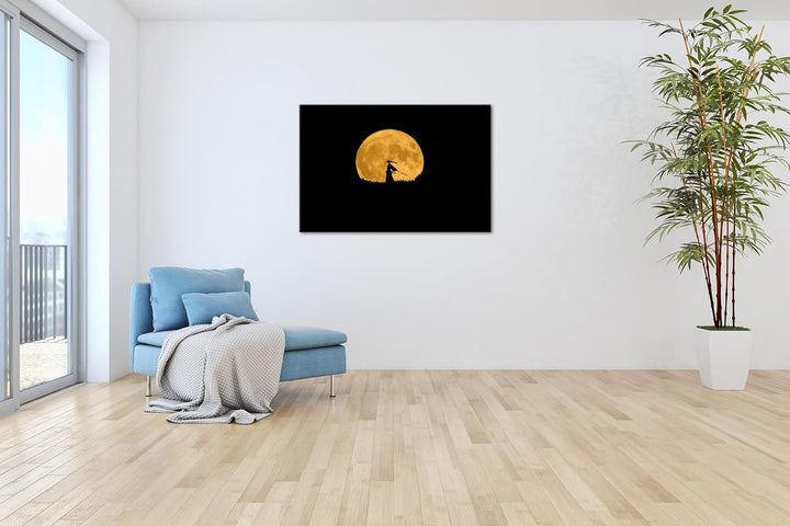 deyoli düsterer Samurai Format: 80x60 als Leinwandbild, Motiv fertig gerahmt auf Echtholzrahmen, Hoc