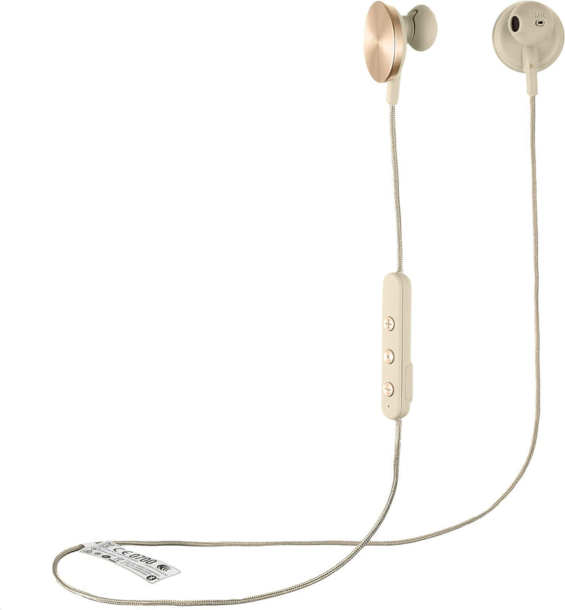 i.am+ BUTTONS Bluetooth Kopfhörer (Bluetooth 4.0, 6 h Akku, magnetische Disks) Gold, Gold